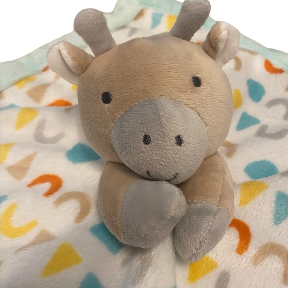Lullaby Lane Giraffe Lovey Neutral Soothing Blanket - Picture 3 of 5